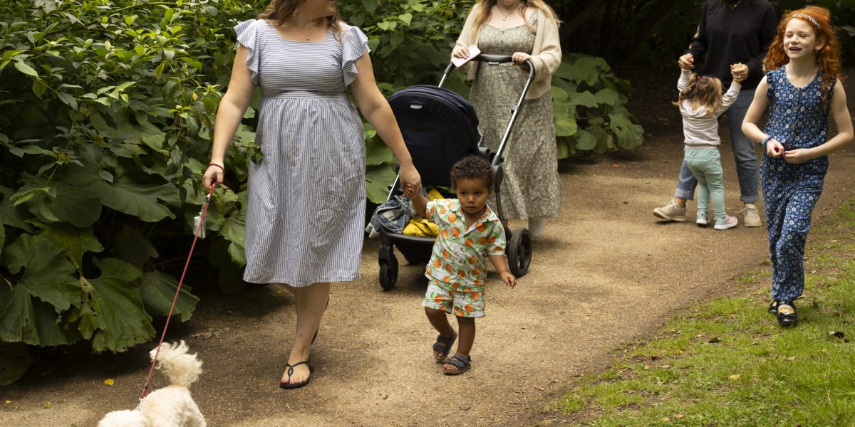 Visitors exploring a trail at Sheffield Park and Garden, East Sussex