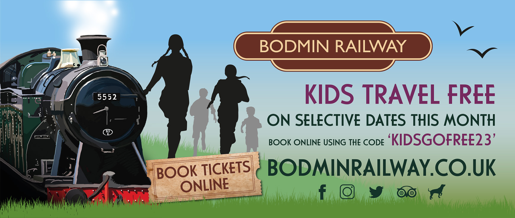 Children go free in February half term at Bodmin Railway