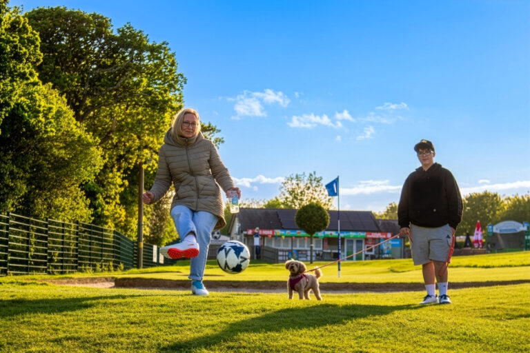 Cornwall FootballGolf Lady and dog 768x512