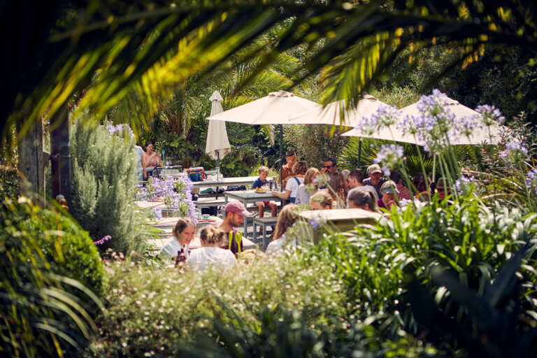 The terrace at Trebah Kitchen The terrace at Trebah Kitchen